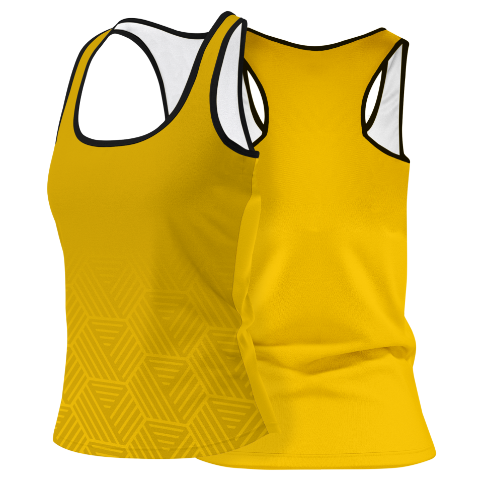 Camiseta pádel mujer tirantes sublimada modelo hexágono