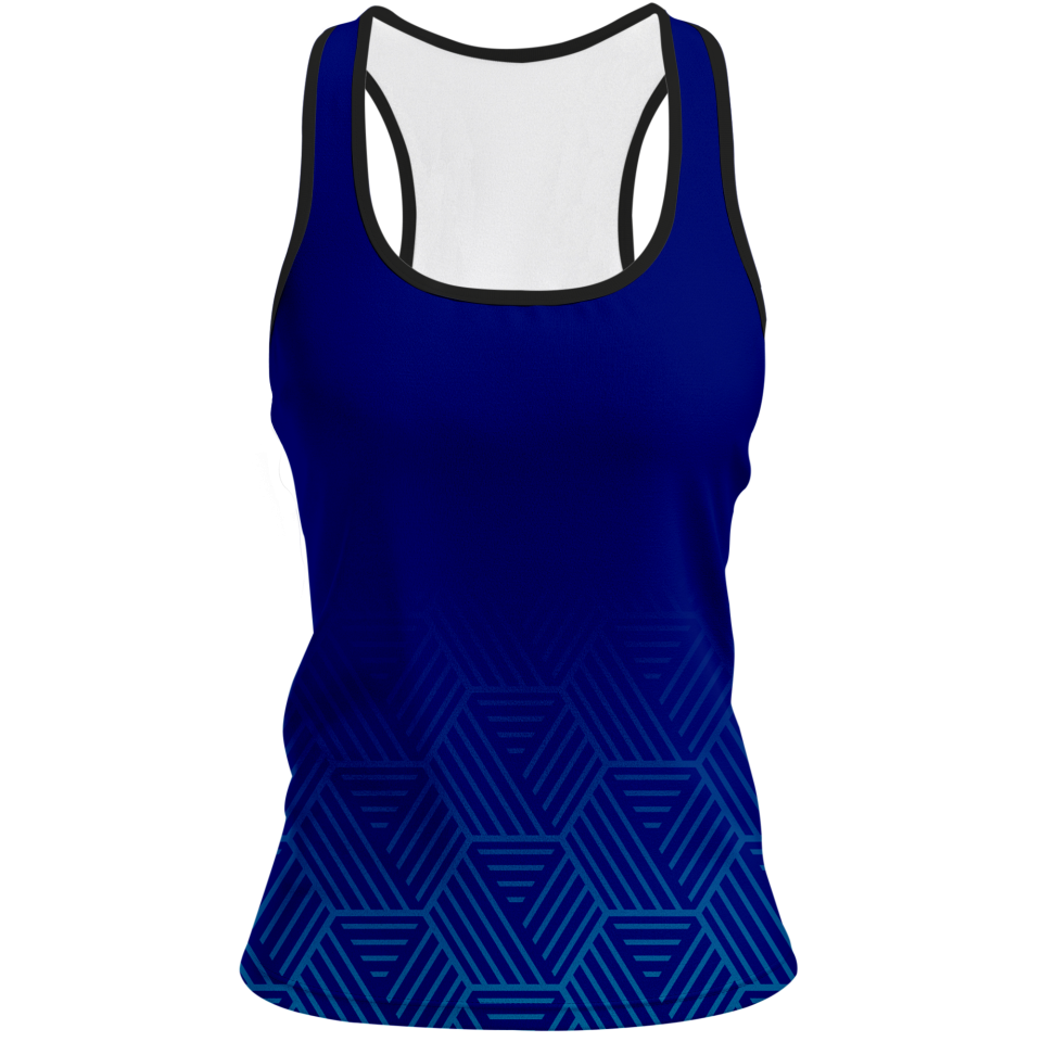 Camiseta pádel mujer tirantes sublimada modelo hexágono