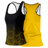 Camiseta pádel mujer tirantes sublimada modelo hexágono