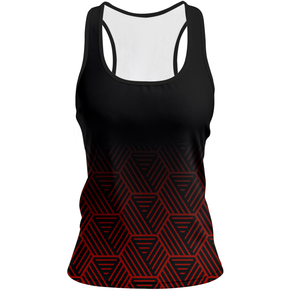 Camiseta pádel mujer tirantes sublimada modelo hexágono