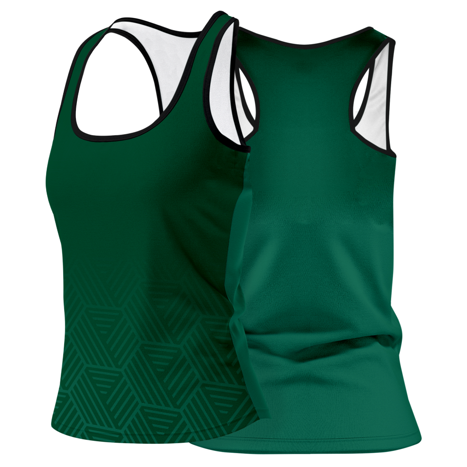 Camiseta pádel mujer tirantes sublimada modelo hexágono