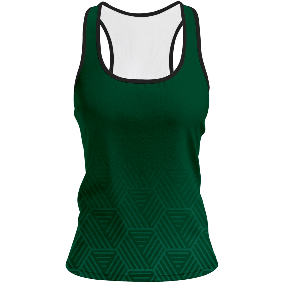 Camiseta pádel mujer tirantes sublimada modelo hexágono