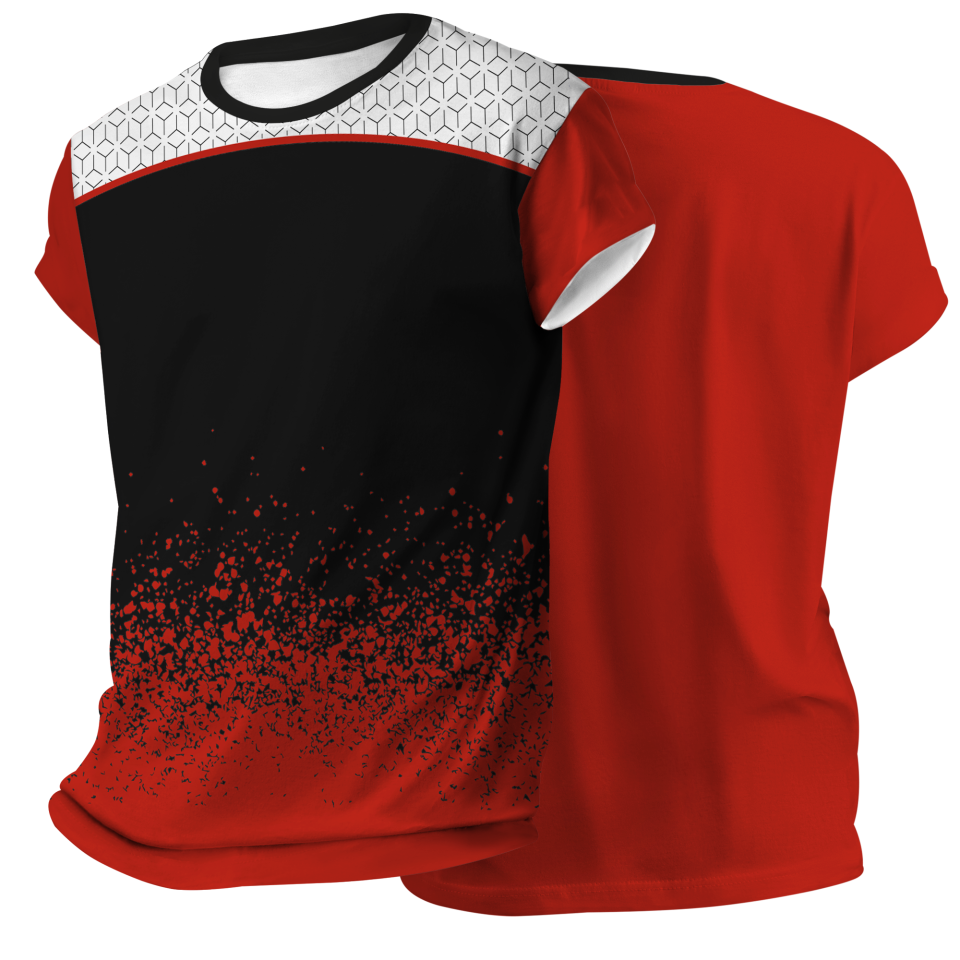 Camiseta pádel manga corta sublimada modelo corte