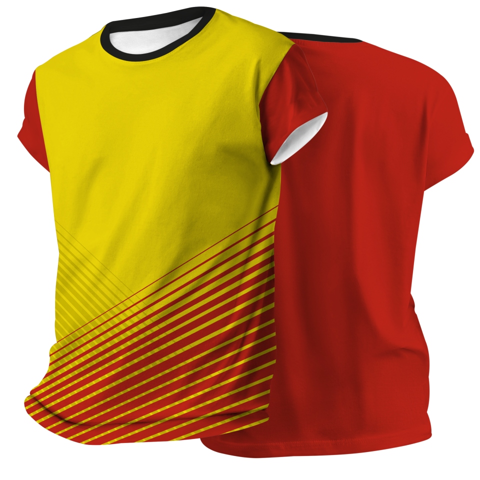 Camiseta pádel manga corta sublimada modelo rayas