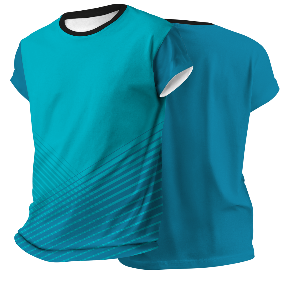 Camiseta pádel manga corta sublimada modelo rayas