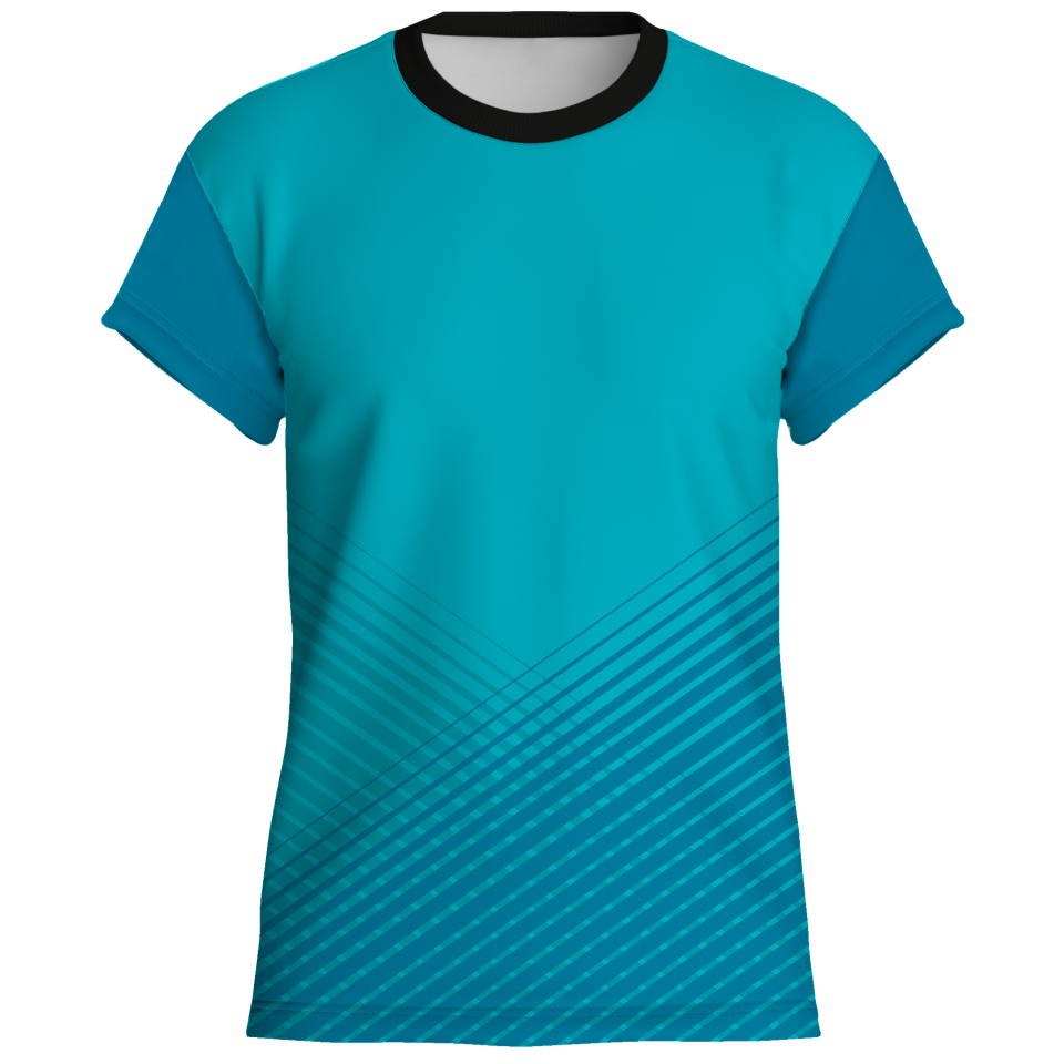 Camiseta pádel manga corta sublimada modelo rayas