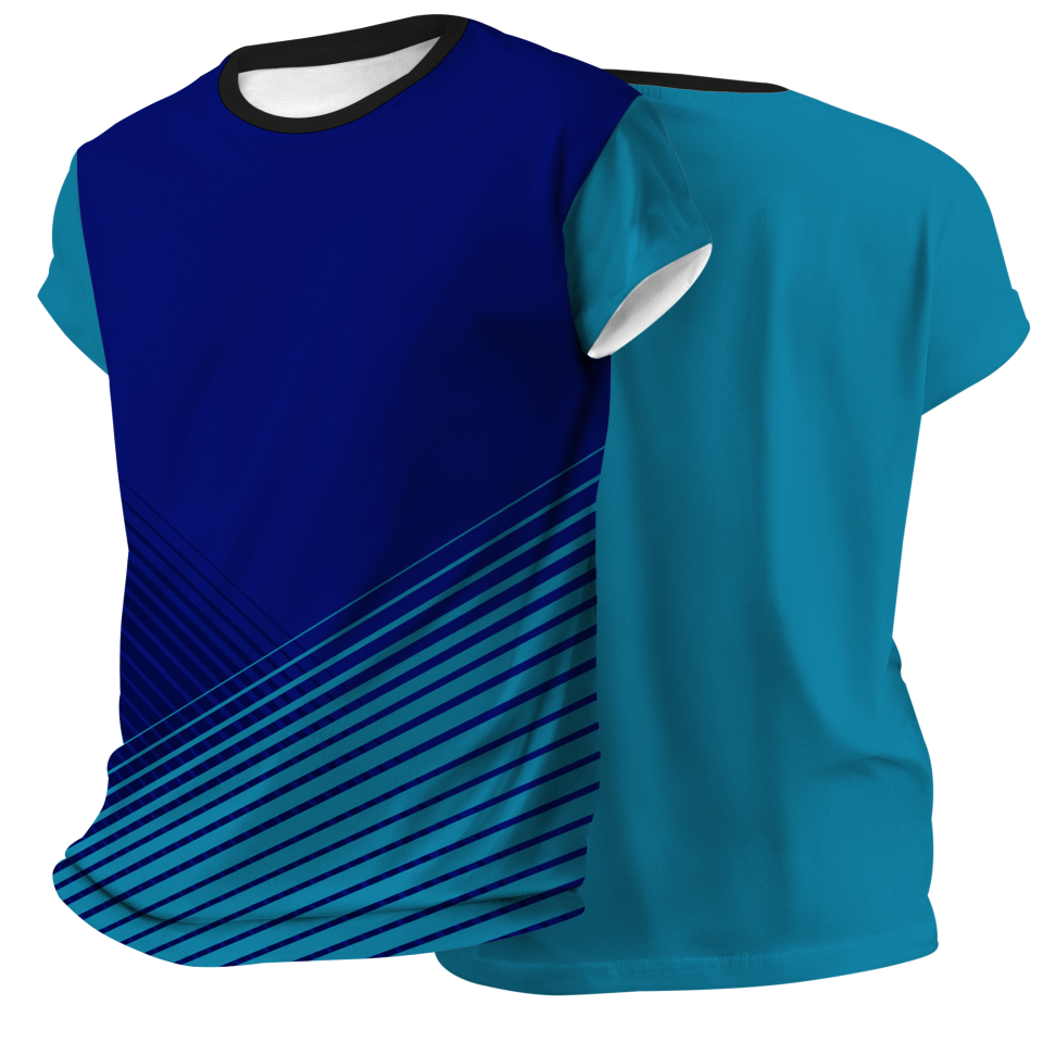 Camiseta pádel manga corta sublimada modelo rayas