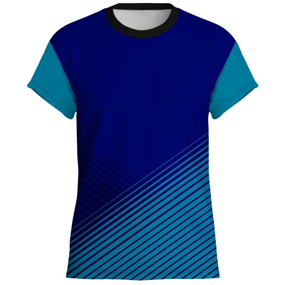 Camiseta pádel manga corta sublimada modelo rayas