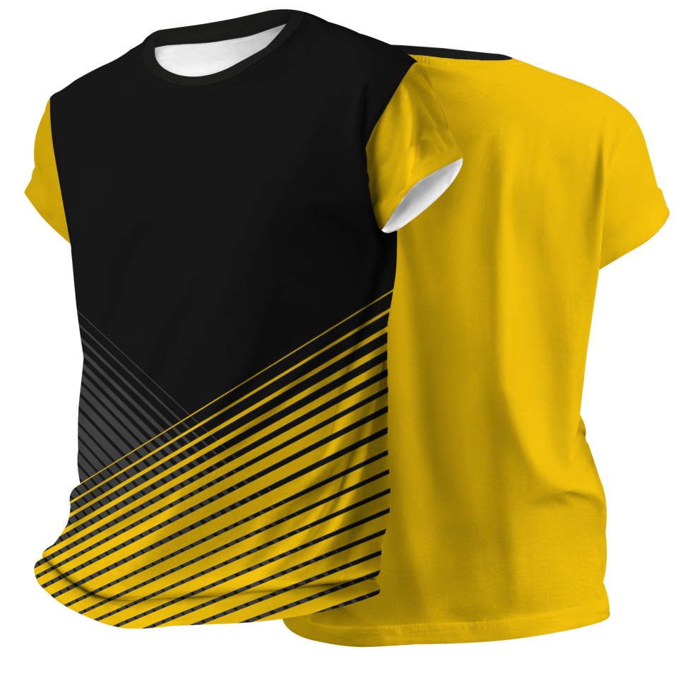 Camiseta pádel manga corta sublimada modelo rayas