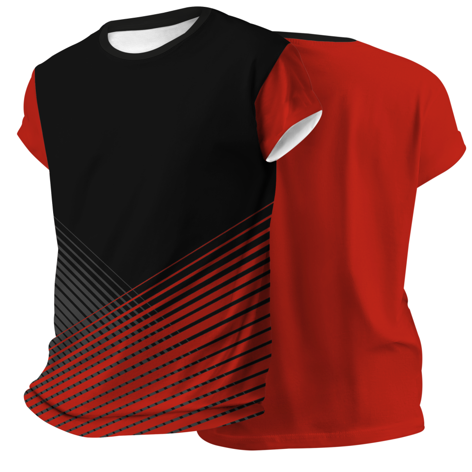 Camiseta pádel manga corta sublimada modelo rayas