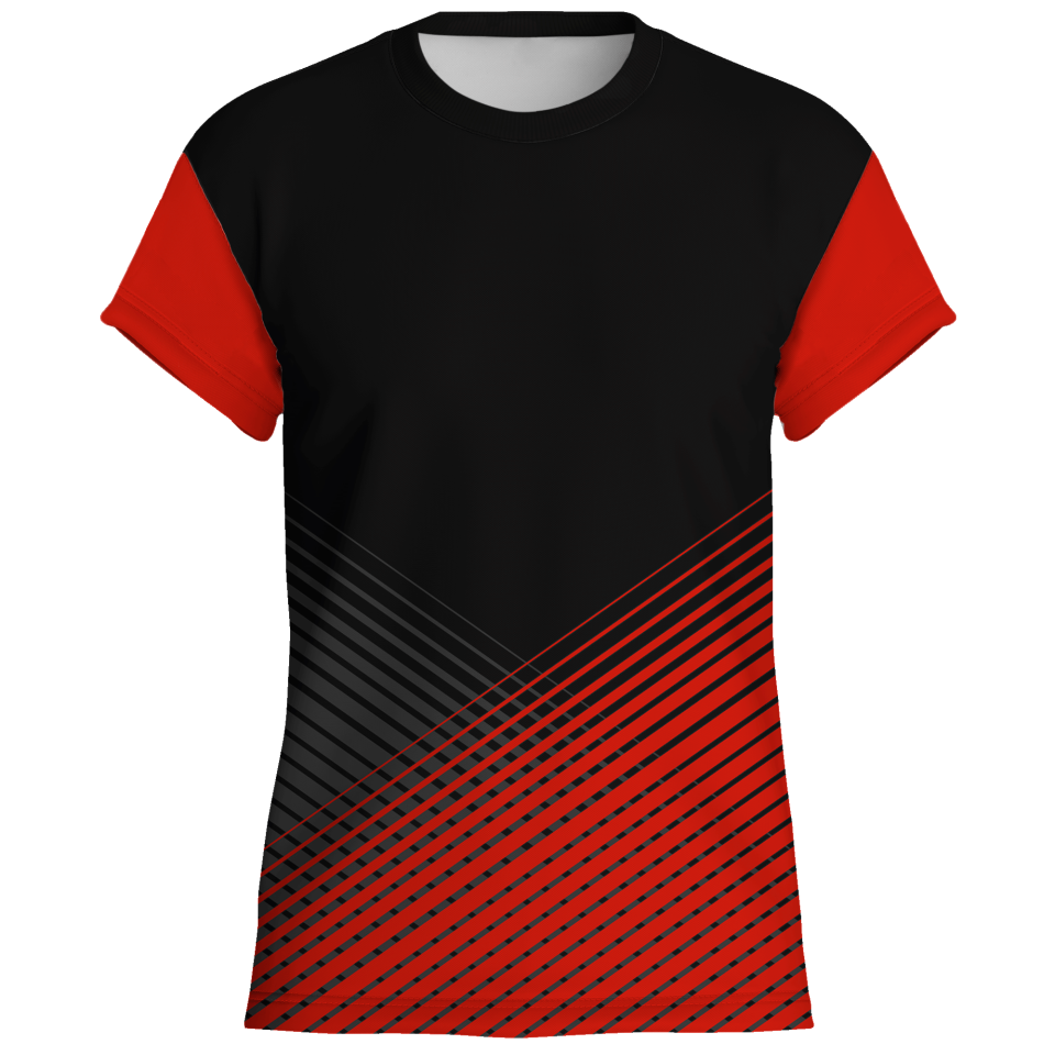 Camiseta pádel manga corta sublimada modelo rayas