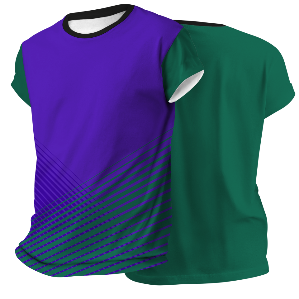 Camiseta pádel manga corta sublimada modelo rayas