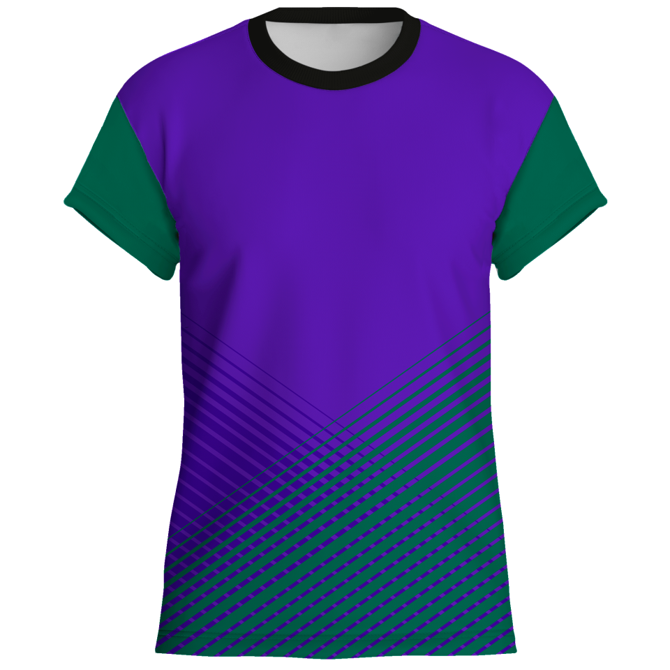 Camiseta pádel manga corta sublimada modelo rayas