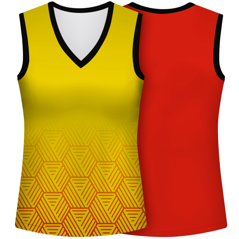 Camiseta pádel mujer sin mangas sublimada modelo hexágono