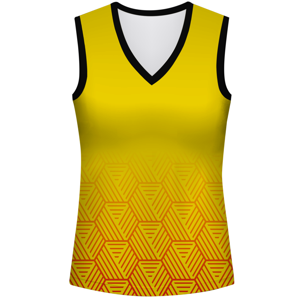 Camiseta pádel mujer sin mangas sublimada modelo hexágono