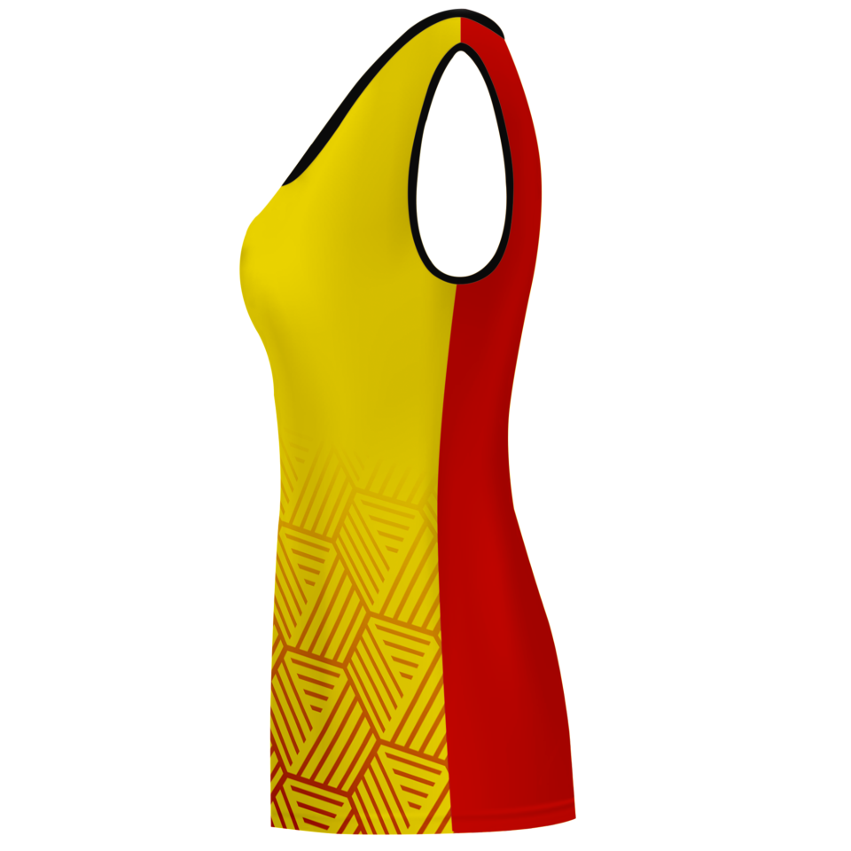 Camiseta pádel mujer sin mangas sublimada modelo hexágono