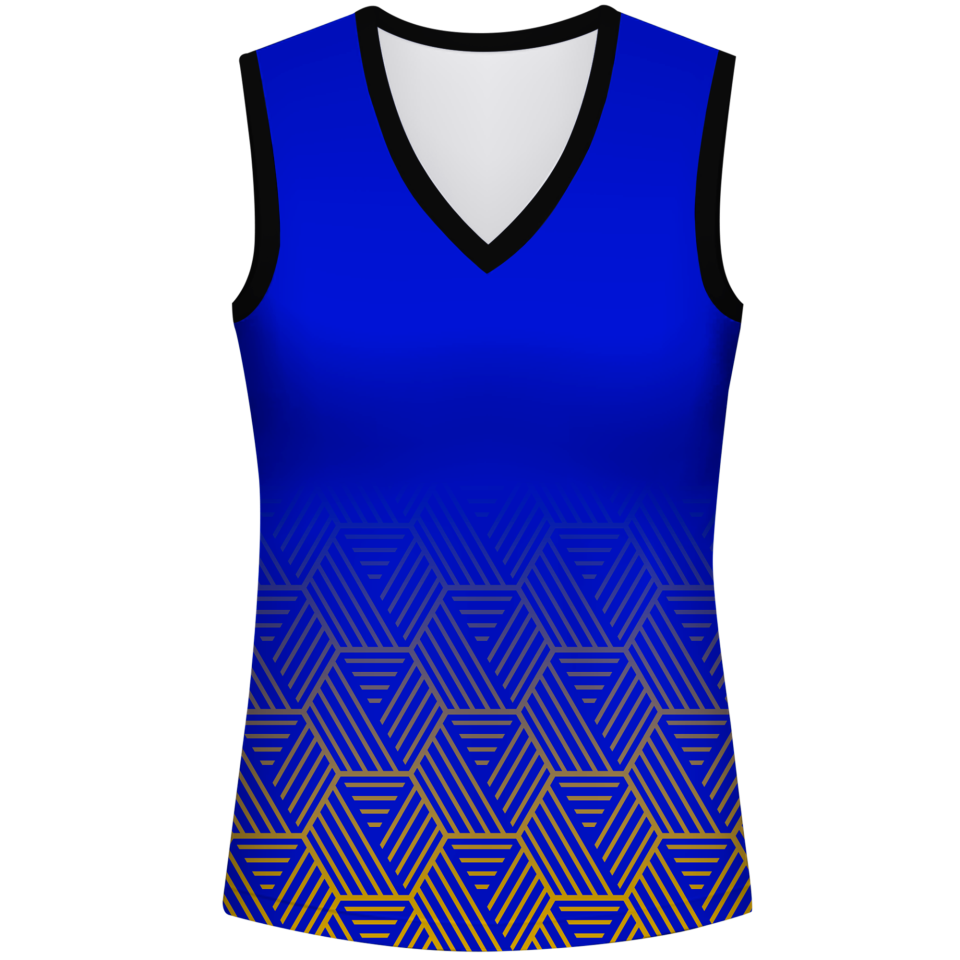 Camiseta pádel mujer sin mangas sublimada modelo hexágono