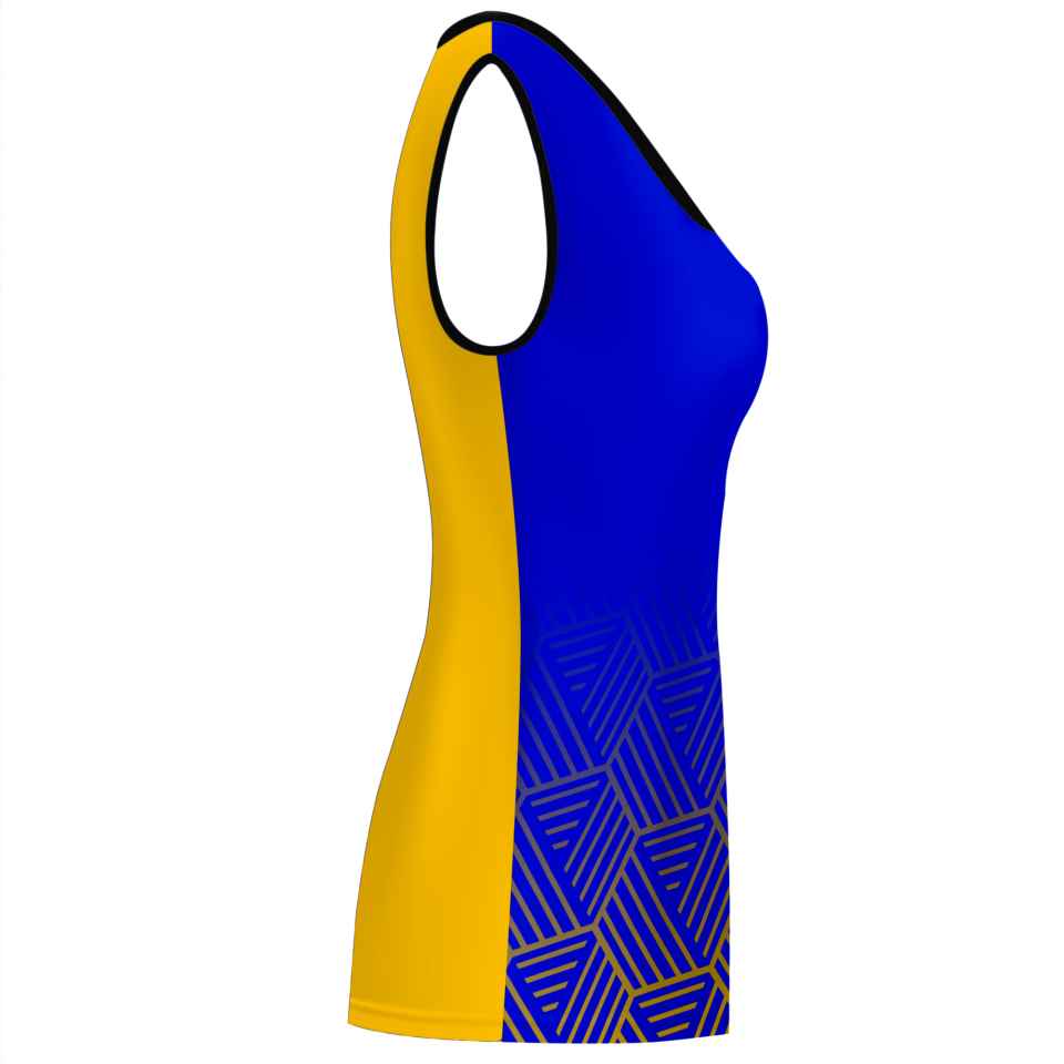 Camiseta pádel mujer sin mangas sublimada modelo hexágono