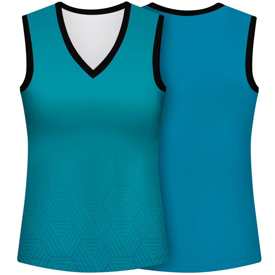 Camiseta pádel mujer sin mangas sublimada modelo hexágono