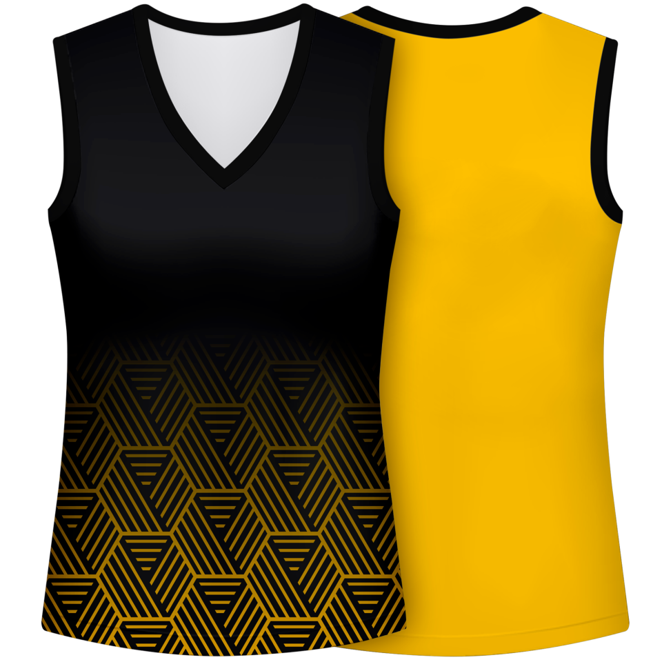 Camiseta pádel mujer sin mangas sublimada modelo hexágono