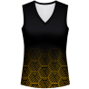 Camiseta pádel mujer sin mangas sublimada modelo hexágono