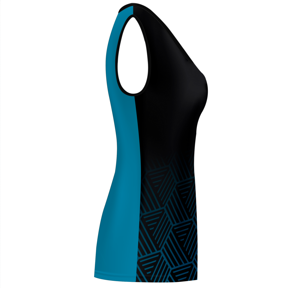 Camiseta pádel mujer sin mangas sublimada modelo hexágono