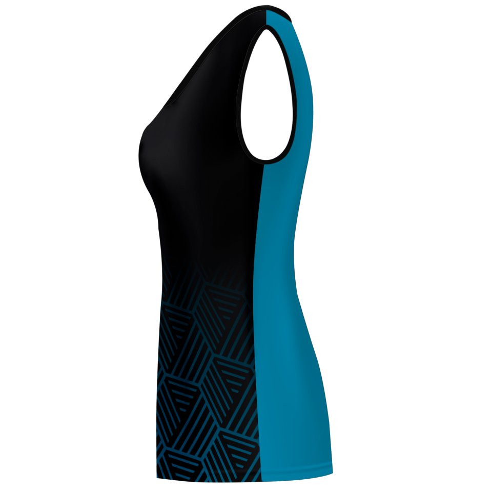 Camiseta pádel mujer sin mangas sublimada modelo hexágono