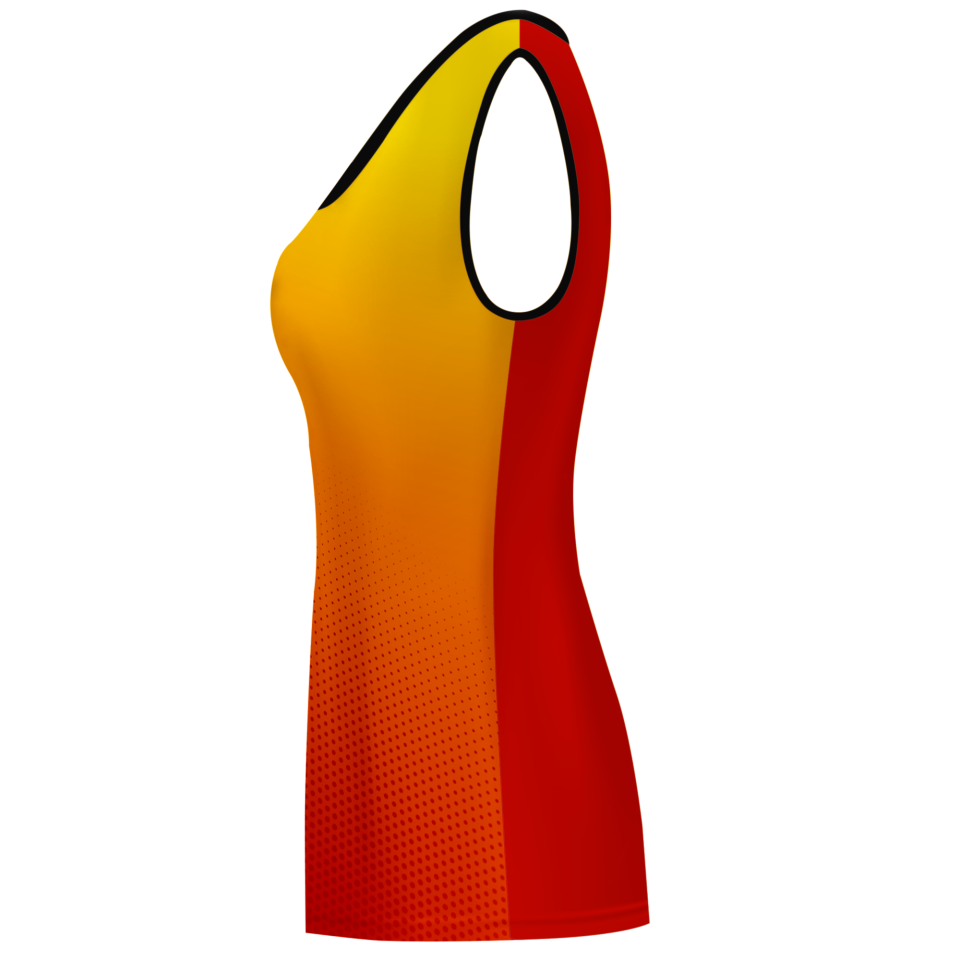 Camiseta pádel mujer sin mangas sublimada modelo degradado