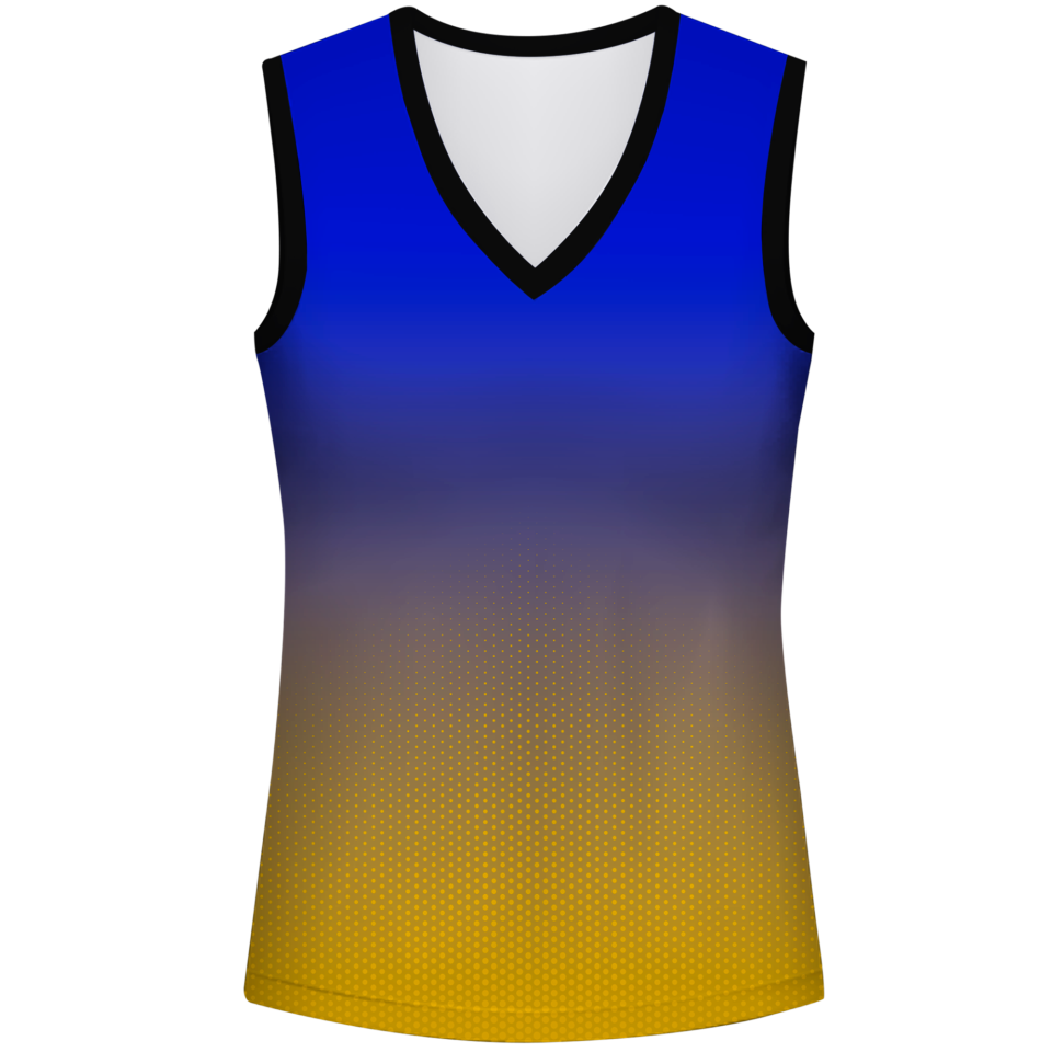 Camiseta pádel mujer sin mangas sublimada modelo degradado