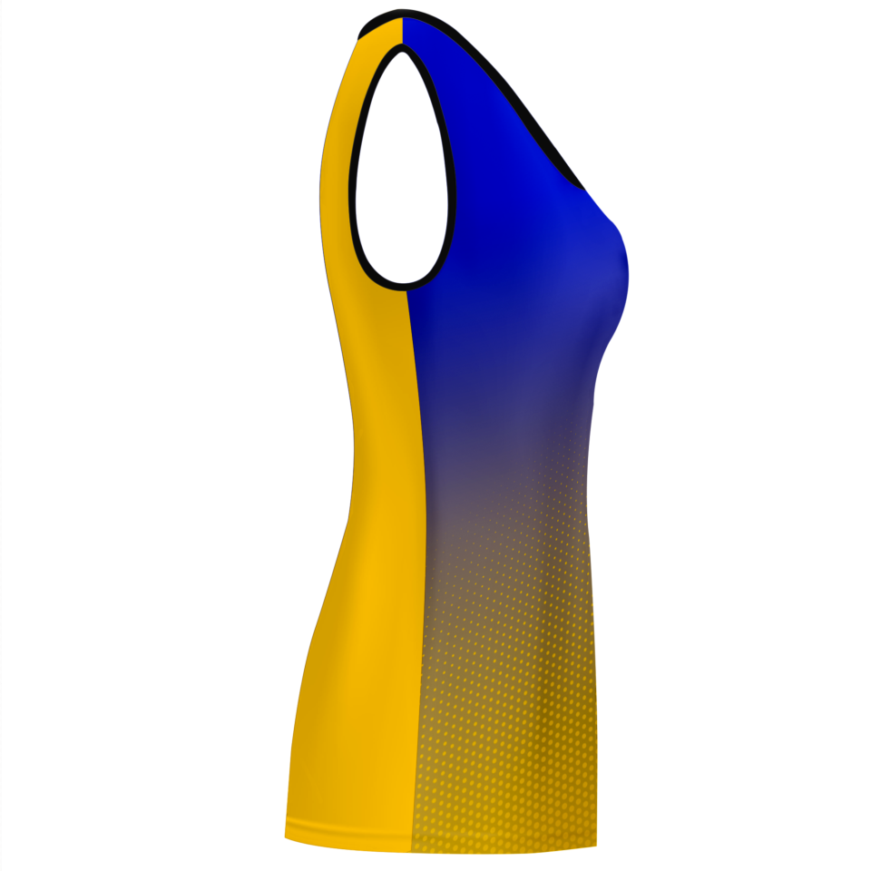 Camiseta pádel mujer sin mangas sublimada modelo degradado