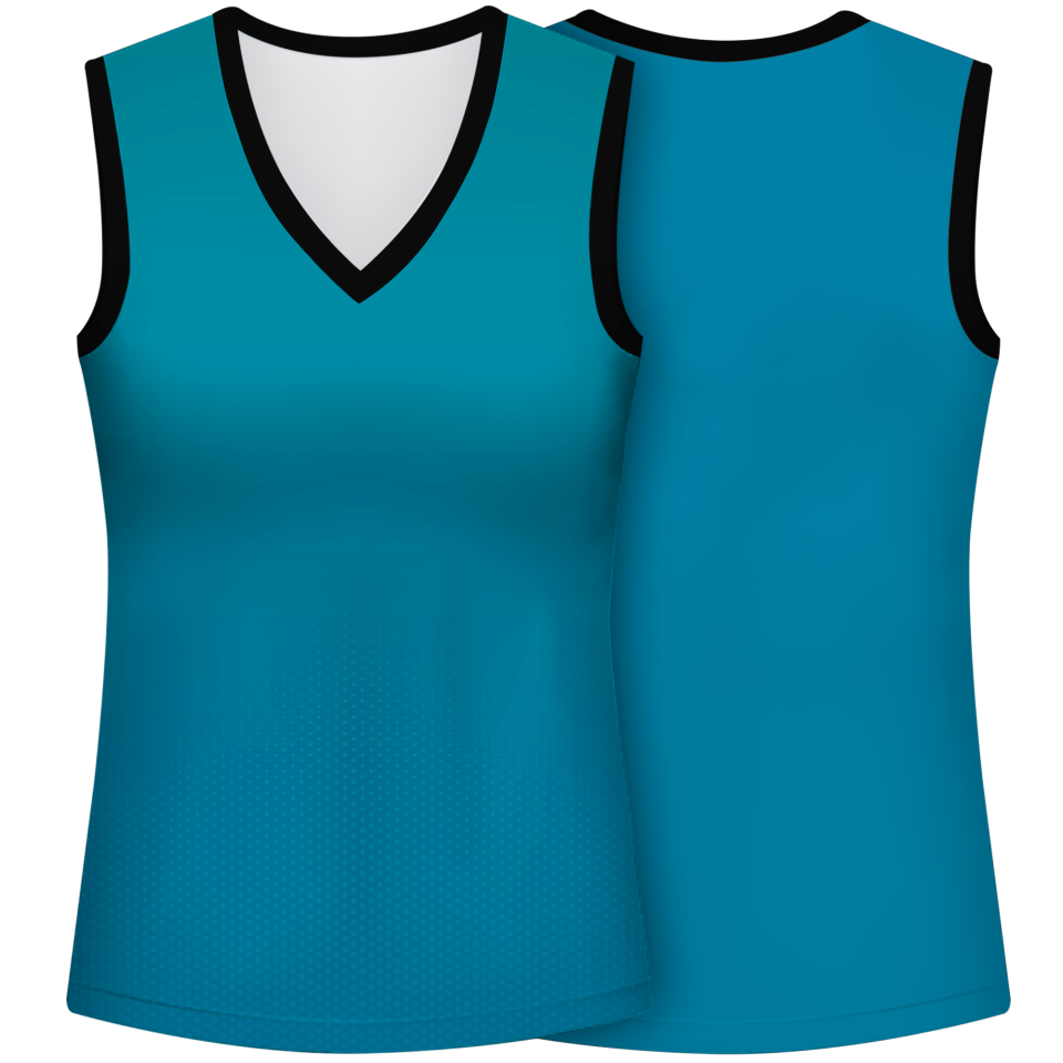 Camiseta pádel mujer sin mangas sublimada modelo degradado