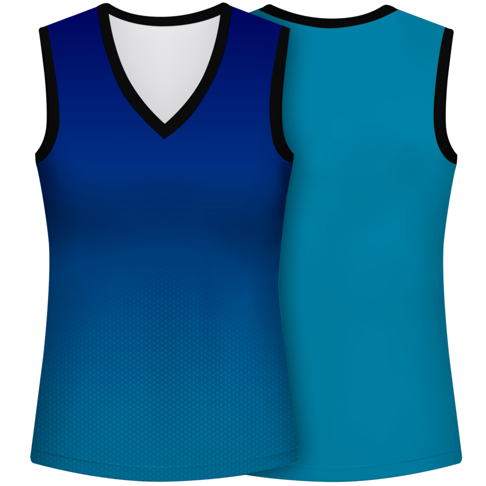 Camiseta pádel mujer sin mangas sublimada modelo degradado