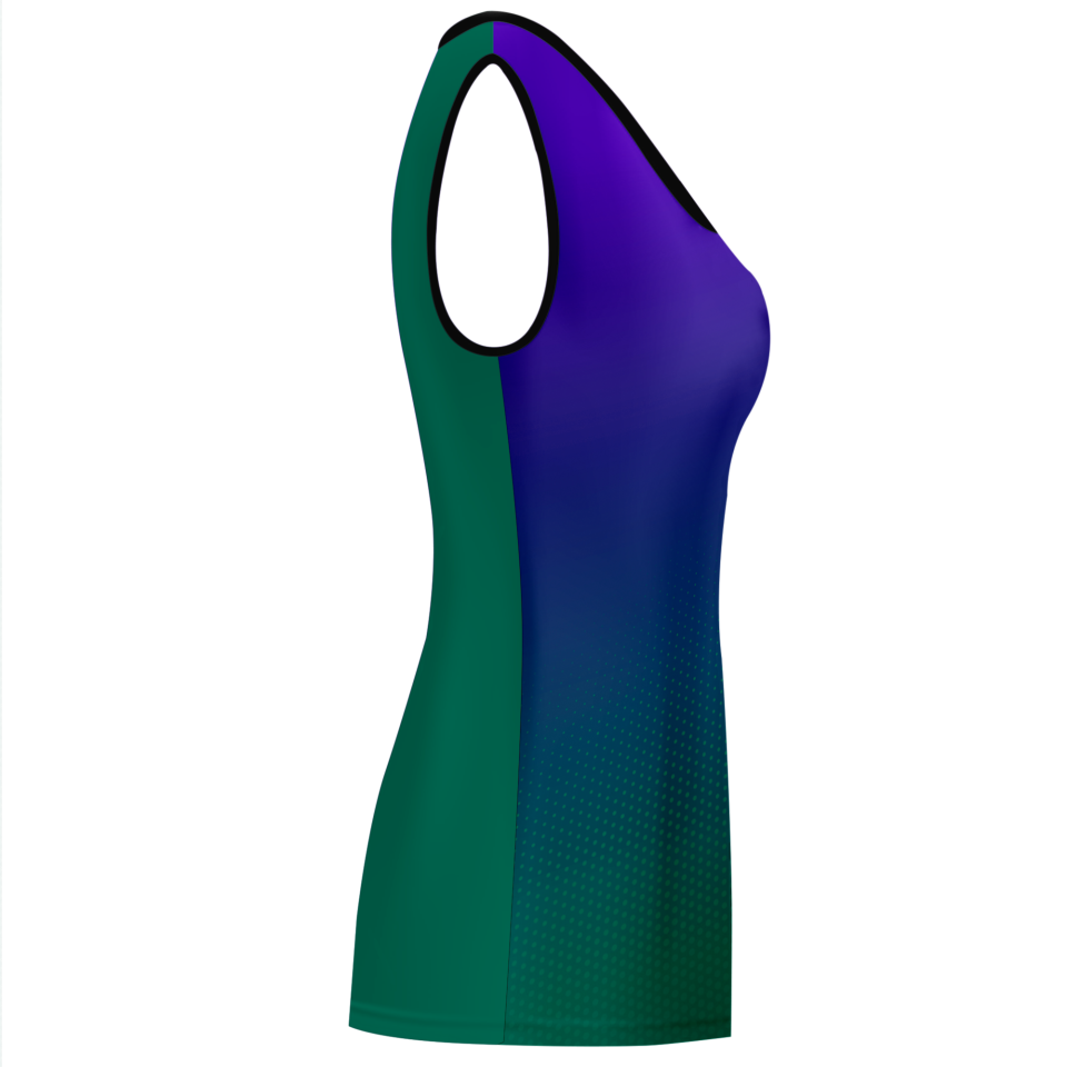 Camiseta pádel mujer sin mangas sublimada modelo degradado