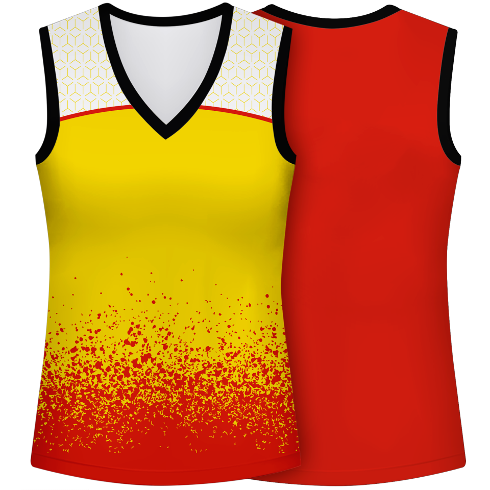 Camiseta pádel mujer sin mangas sublimada modelo corte