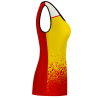 Camiseta pádel mujer sin mangas sublimada modelo corte