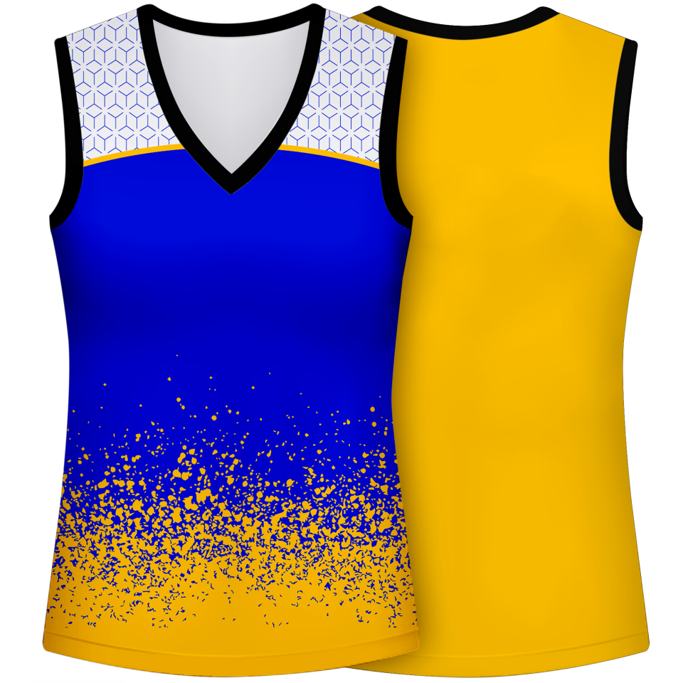 Camiseta pádel mujer sin mangas sublimada modelo corte