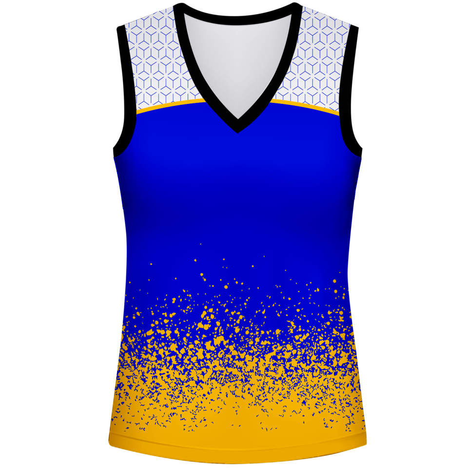 Camiseta pádel mujer sin mangas sublimada modelo corte