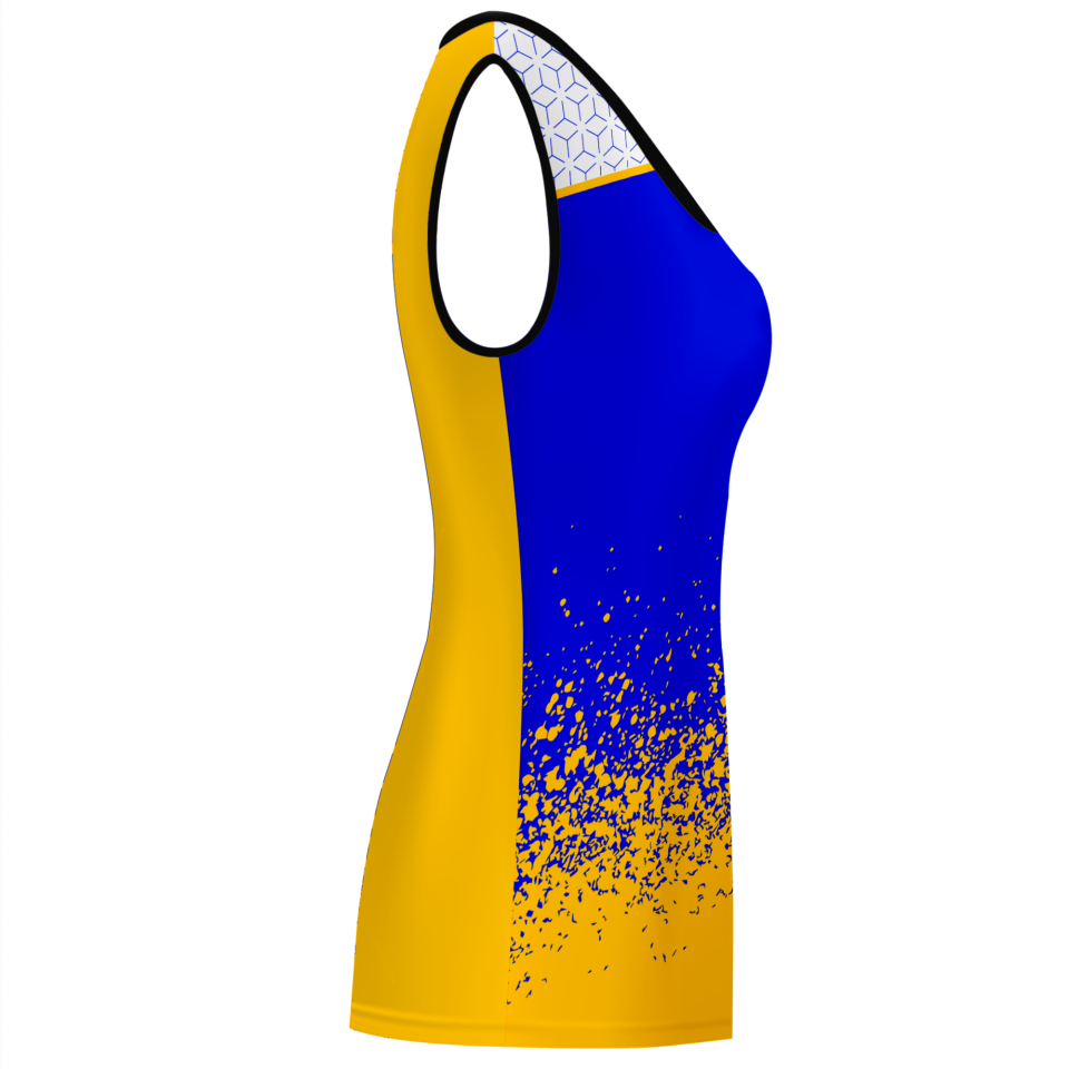 Camiseta pádel mujer sin mangas sublimada modelo corte