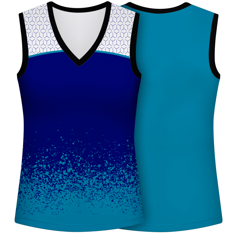 Camiseta pádel mujer sin mangas sublimada modelo corte