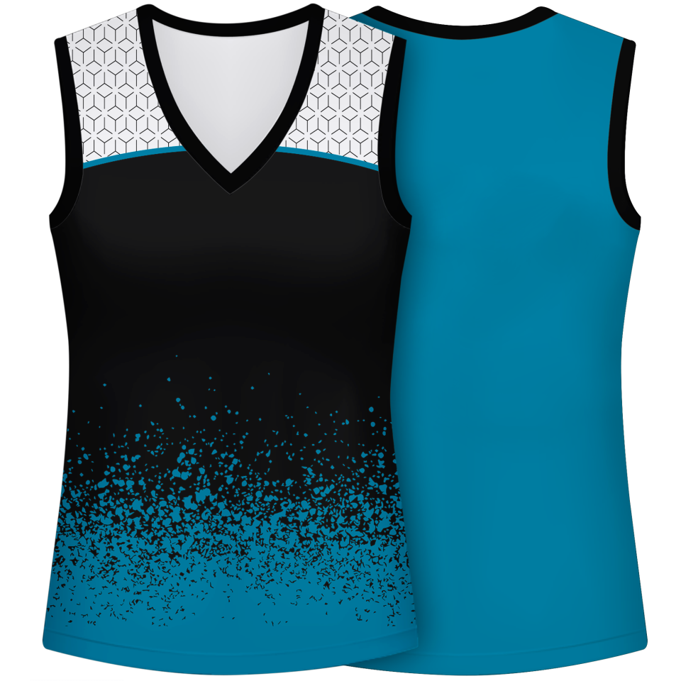 Camiseta pádel mujer sin mangas sublimada modelo corte