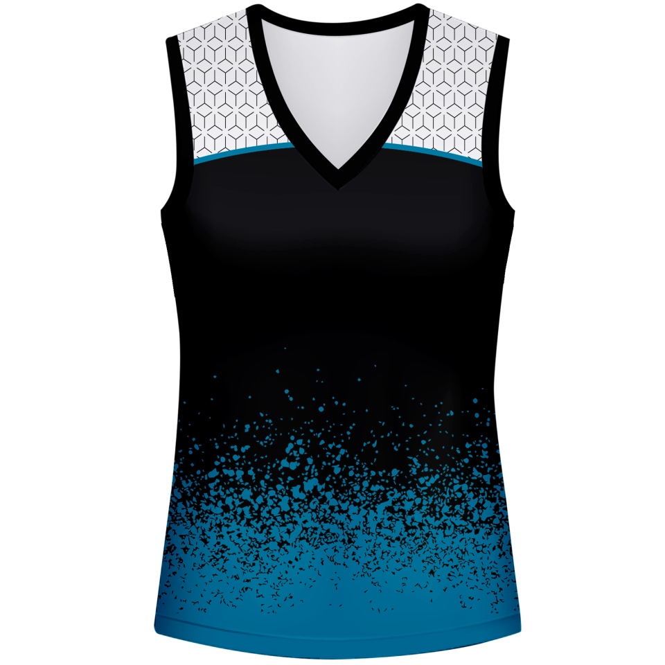 Camiseta pádel mujer sin mangas sublimada modelo corte