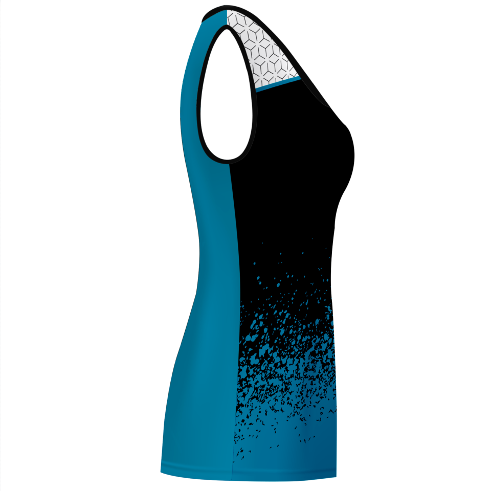 Camiseta pádel mujer sin mangas sublimada modelo corte