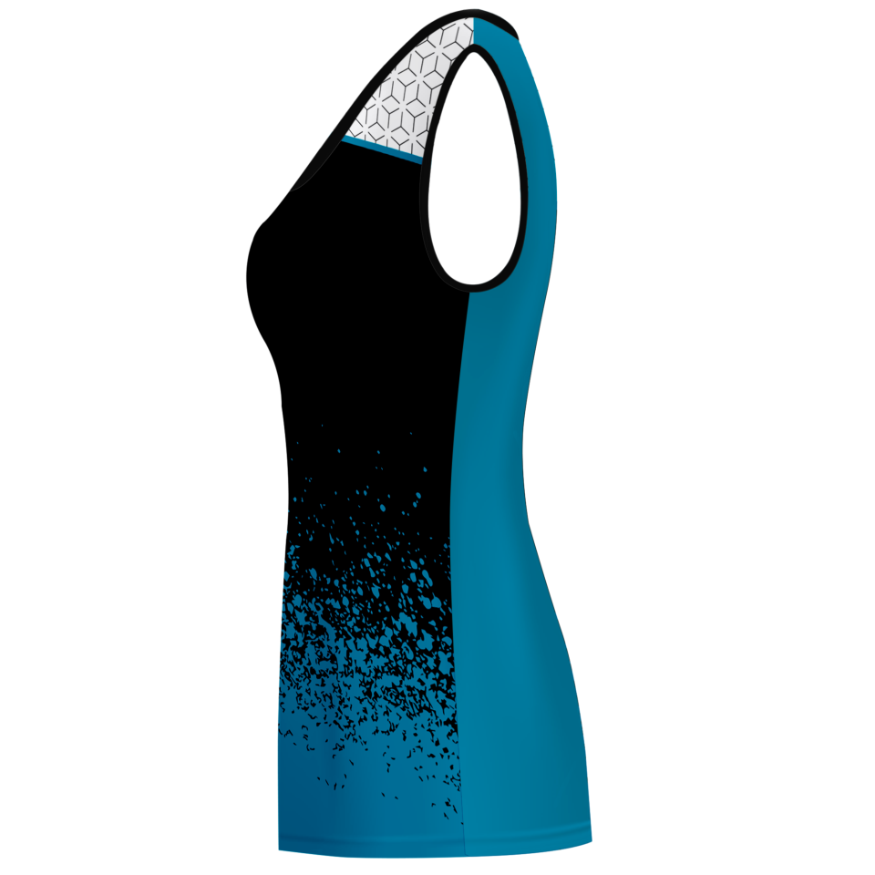 Camiseta pádel mujer sin mangas sublimada modelo corte