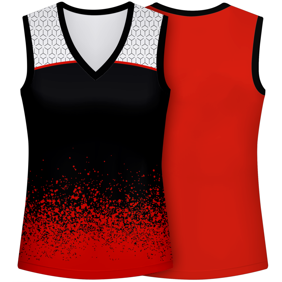 Camiseta pádel mujer sin mangas sublimada modelo corte