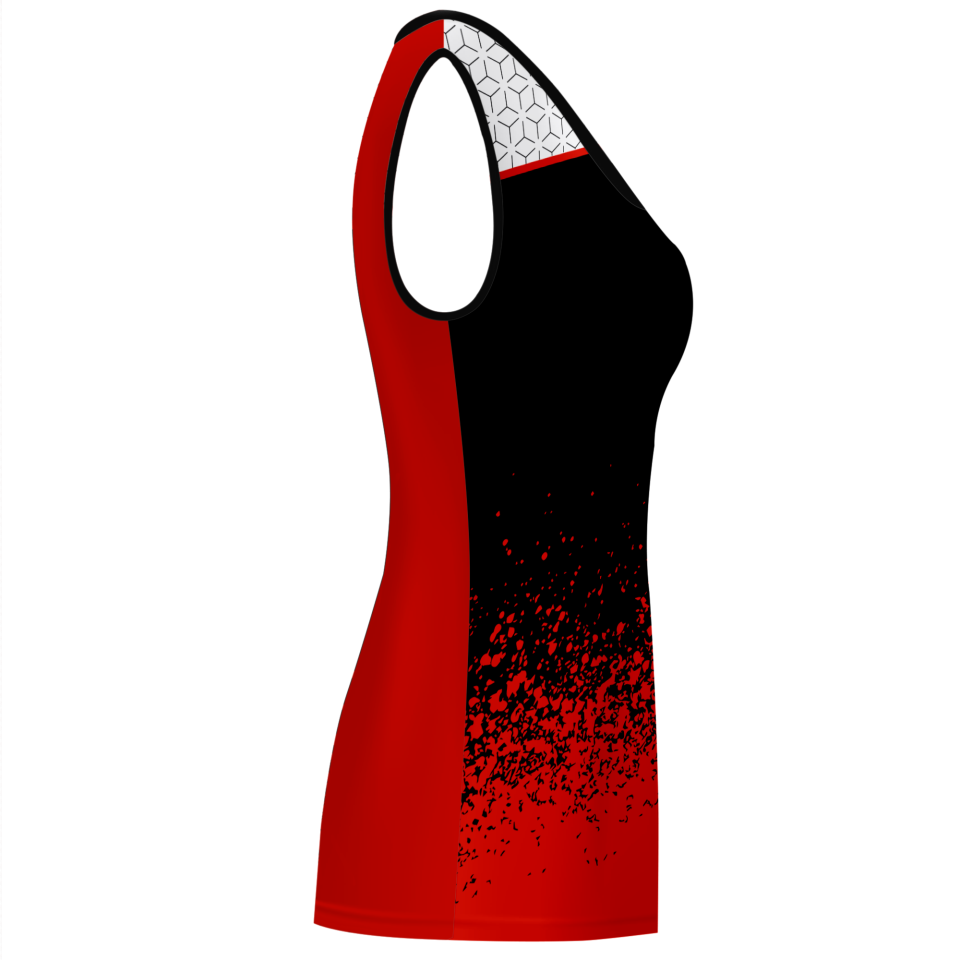 Camiseta pádel mujer sin mangas sublimada modelo corte