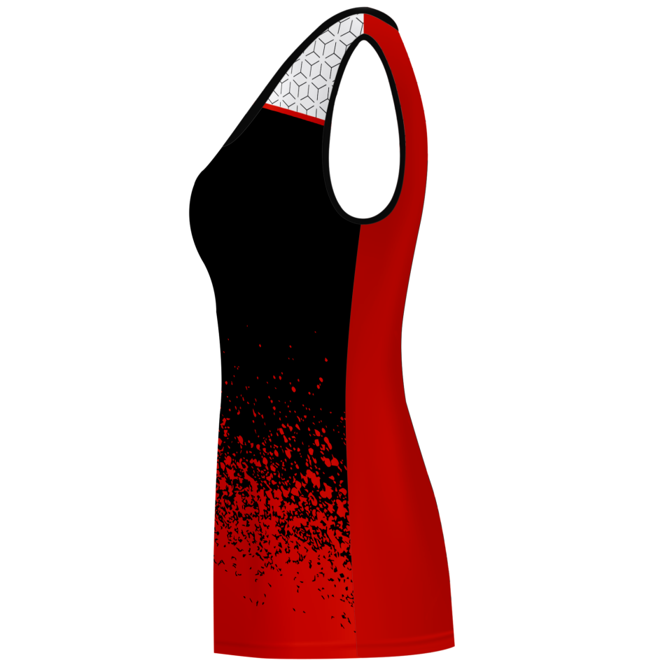 Camiseta pádel mujer sin mangas sublimada modelo corte