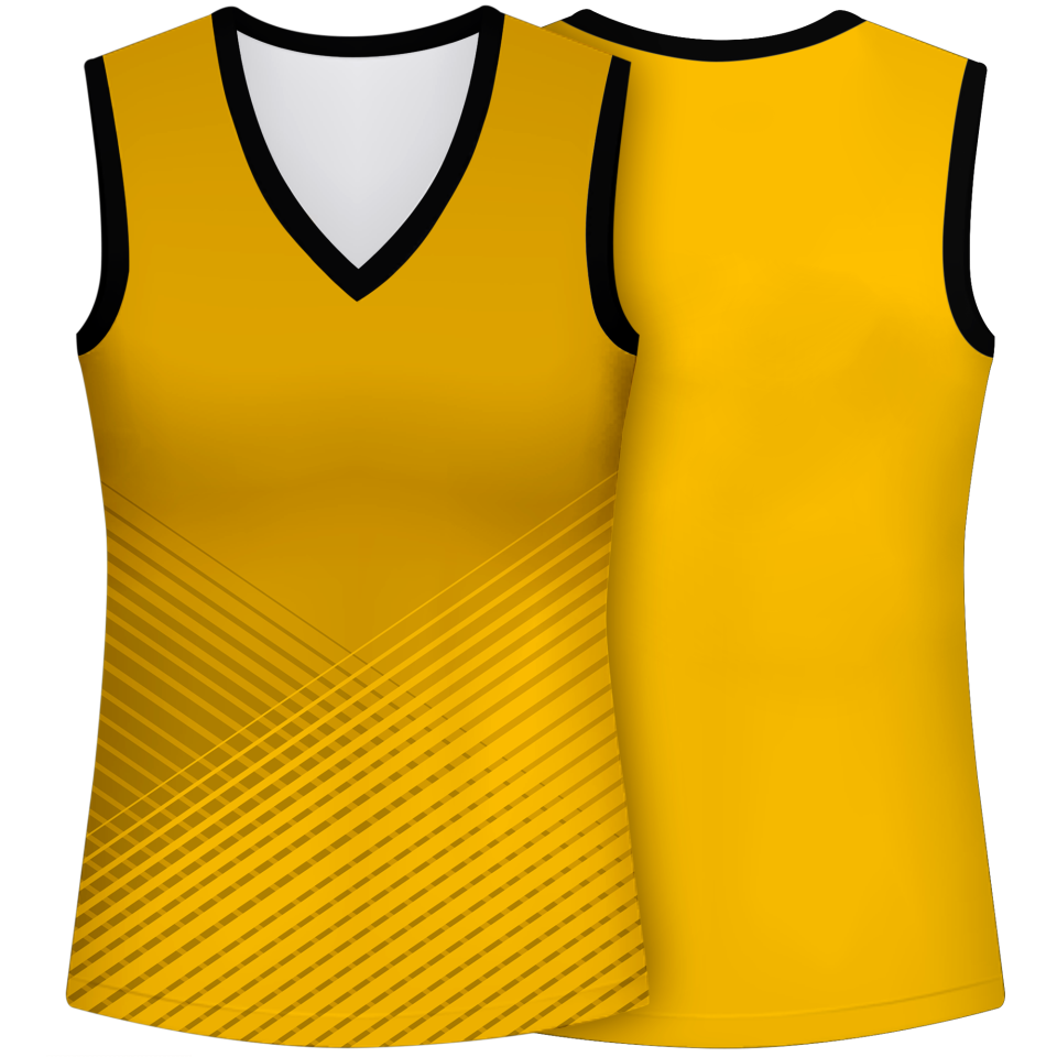 Camiseta pádel mujer sin mangas sublimada modelo rayas