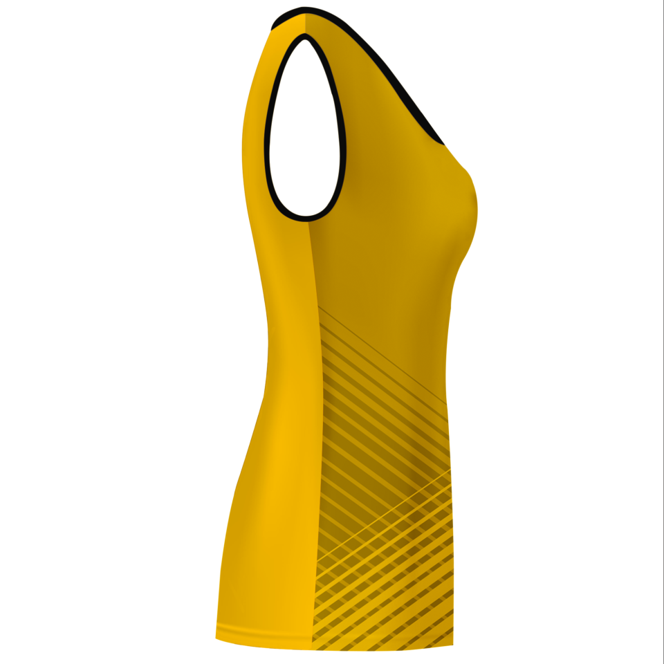 Camiseta pádel mujer sin mangas sublimada modelo rayas