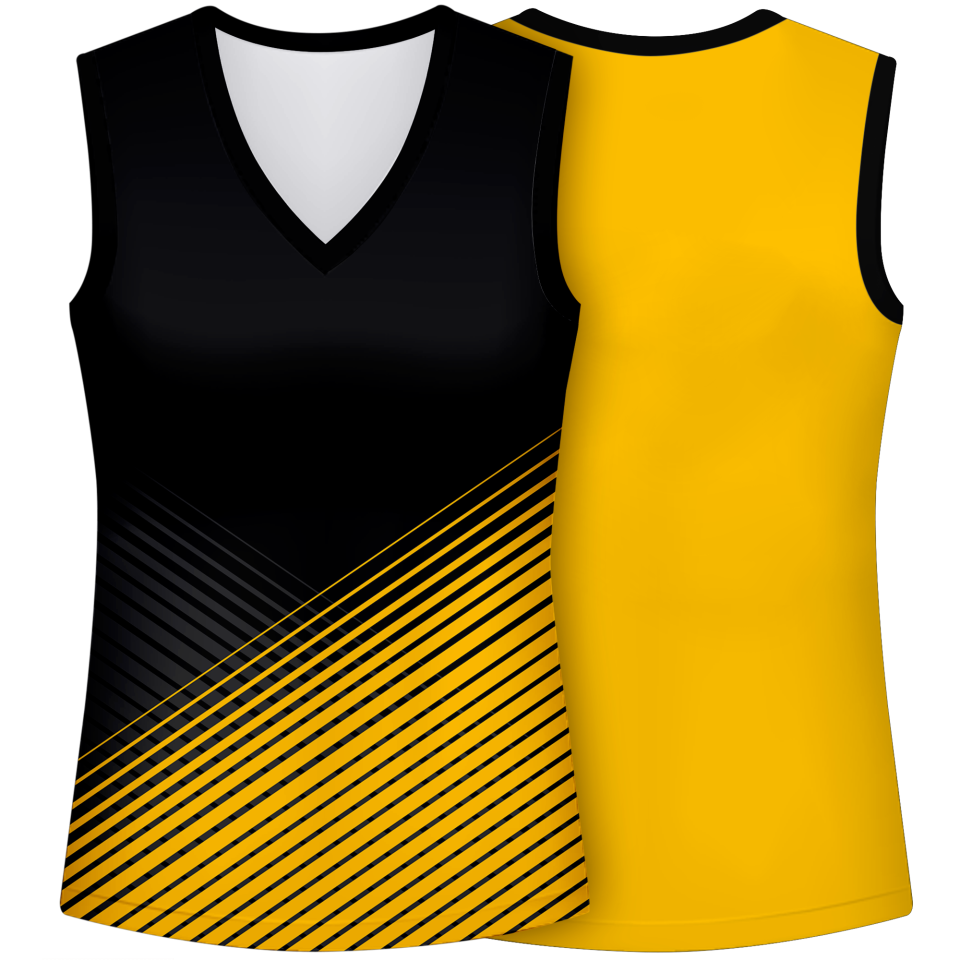 Camiseta pádel mujer sin mangas sublimada modelo rayas