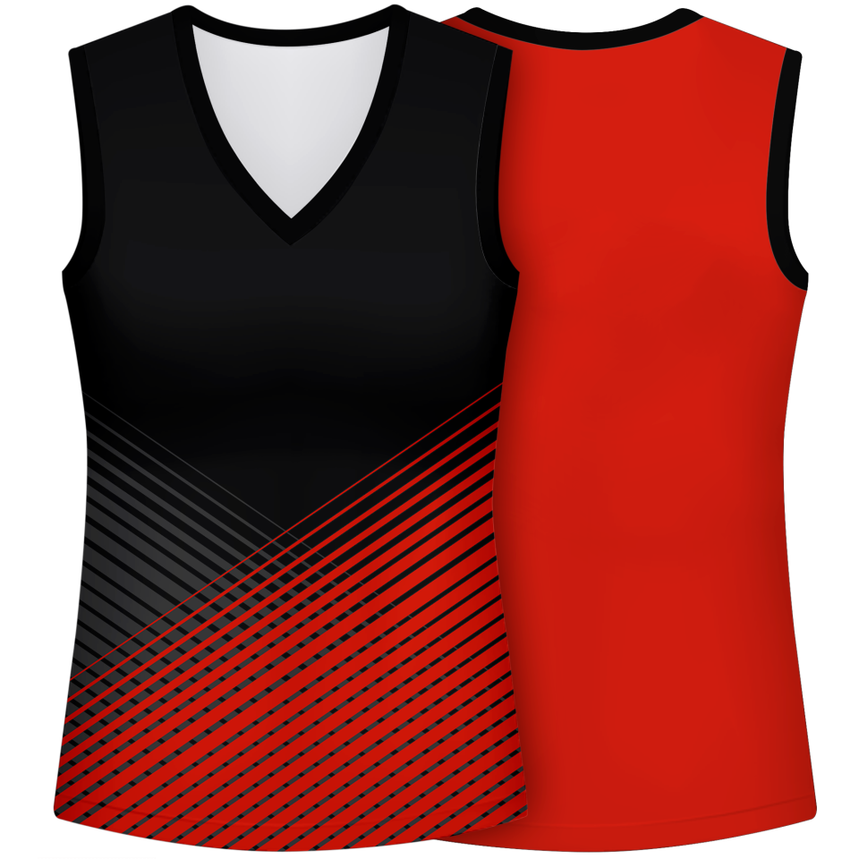 Camiseta pádel mujer sin mangas sublimada modelo rayas